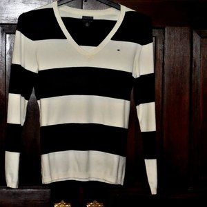 Tommy Hilfiger V neck sweater 100% cotton women's